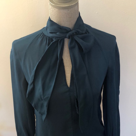 Elizabeth and James 100% Silk Blouse with Bow - Picture 2 of 4